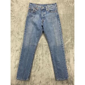 VTG Levis 501 Button Fly Straight Fit Blue Denim Jeans 28x30